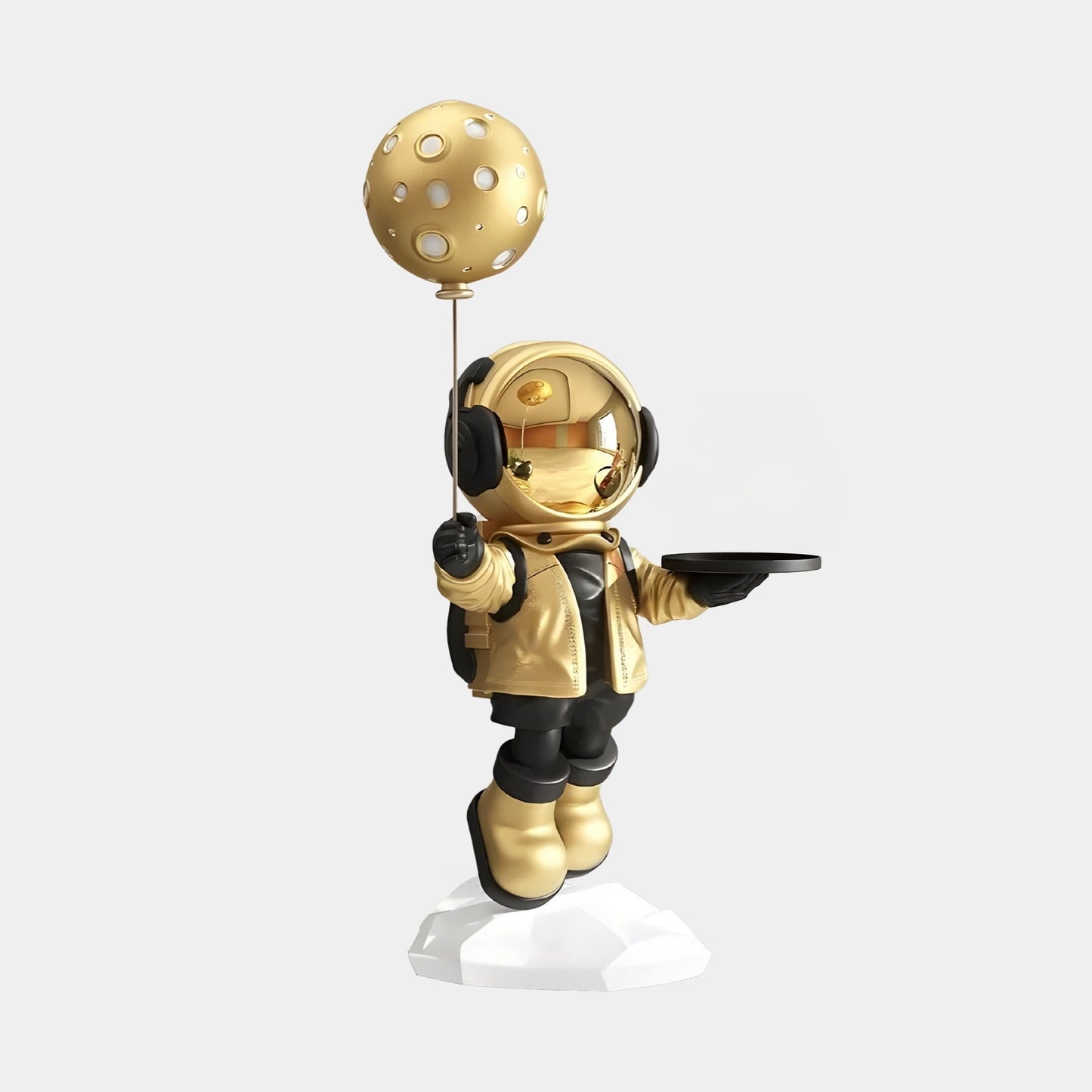 Mittlere himmlische goldene Astronauten-Butler-Luftballonskulptur - 80 cm