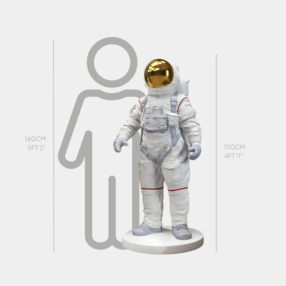Große weiße Raum-Astronauten-Stehskulptur - 150 cm