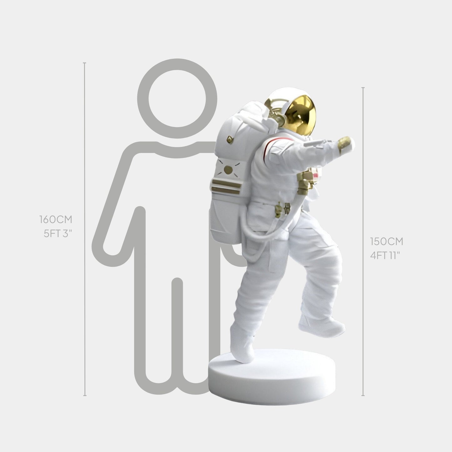 Große weiße Weltraum-Astronaut Strider Skulptur - 150cm