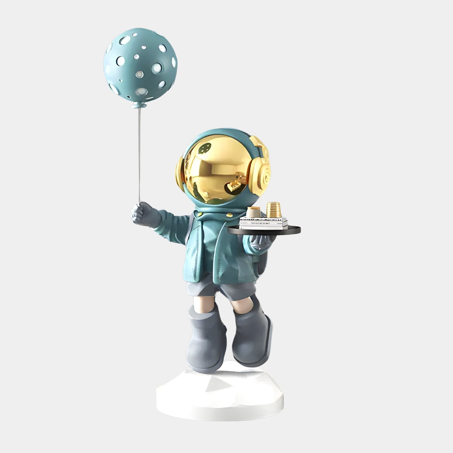 Mittlere Galaktische Blaue Astronauten Butler Ballon Skulptur - 80cm