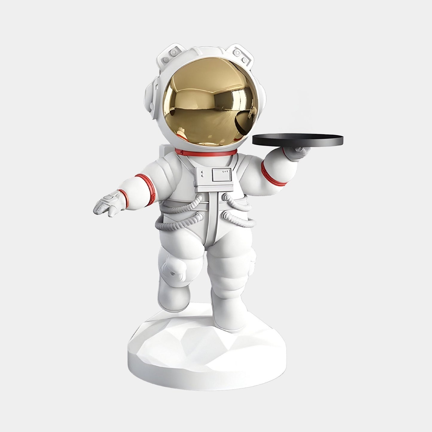 Mittlere Nova Weiße Astronautenbär Butler Skulptur - 90 cm