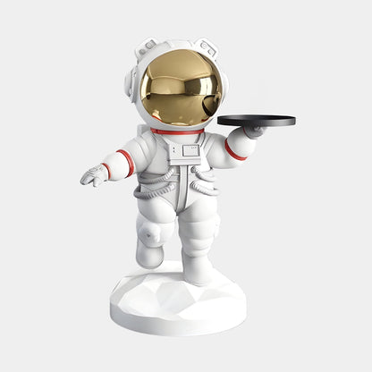 Mittlere Nova Weiße Astronautenbär Butler Skulptur - 90 cm