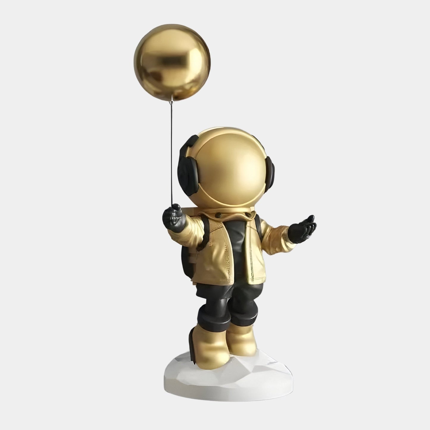 Kleine himmlische goldene Astronauten-Luftballonfigur - 42 cm
