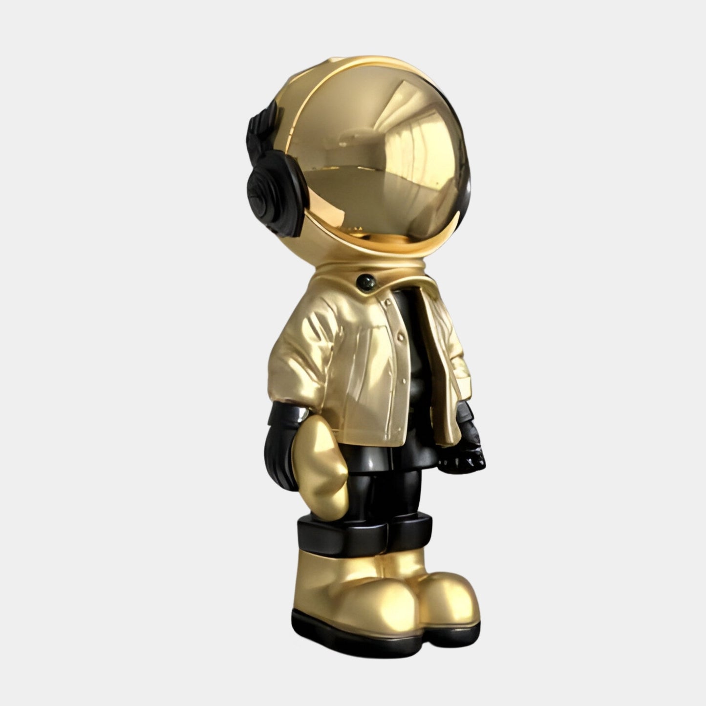 Kleine himmlische Gold-Astronaut Beats Skulptur - 70 cm