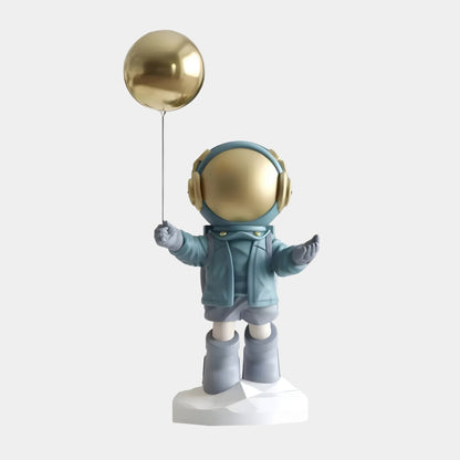 Kleine galaktische blaue Astronauten-Luftballonfigur - 42 cm