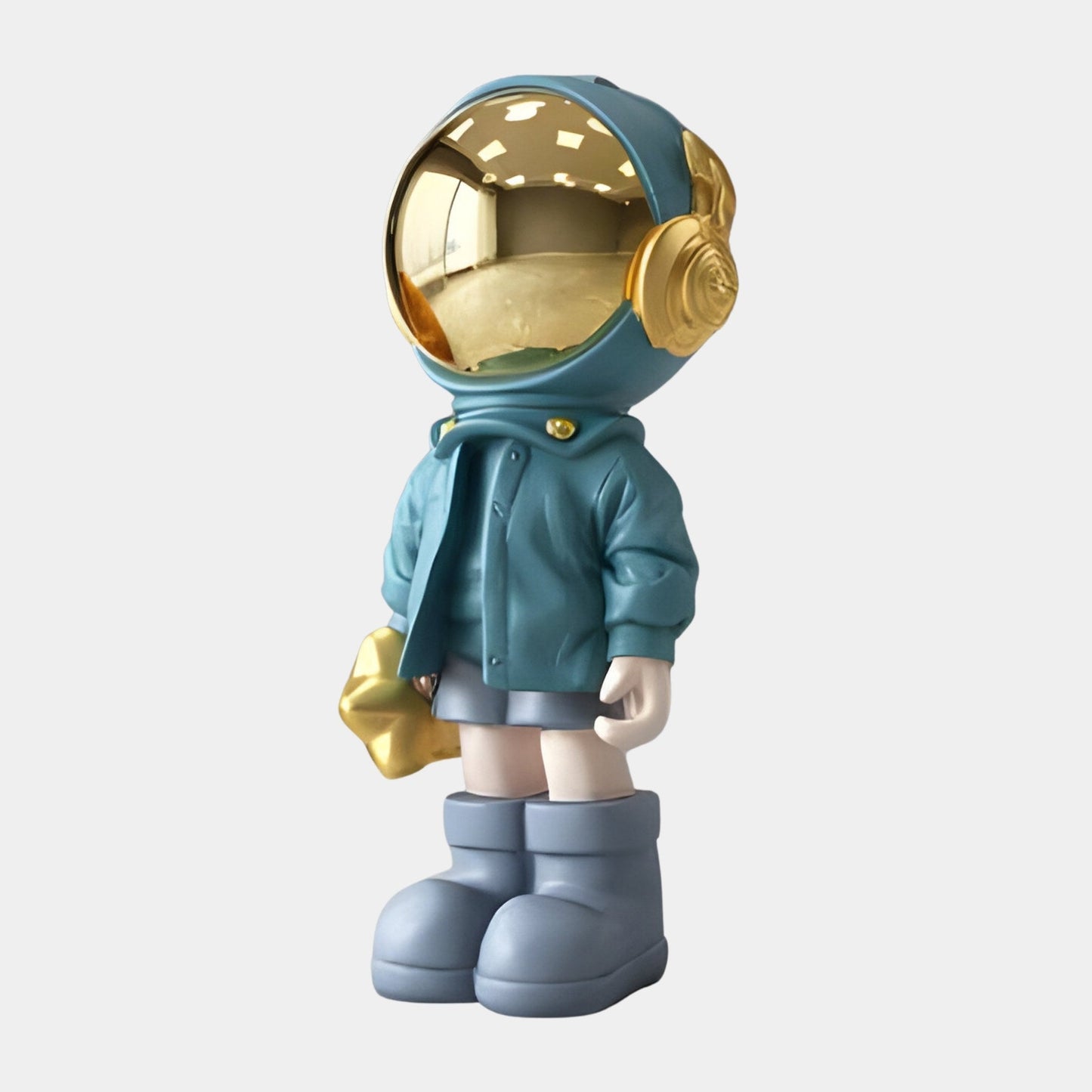 Kleine Galaktische Blaue Astronaut Beats Skulptur - 70 cm