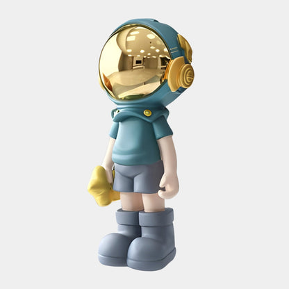 Kleine galaktische blaue Astronautenfreund-Figur - 36 cm