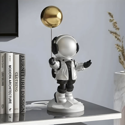 Kleine Lunar Silver Astronaut Ballonfigur - 42 cm