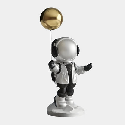 Kleine Lunar Silver Astronaut Ballonfigur - 42 cm