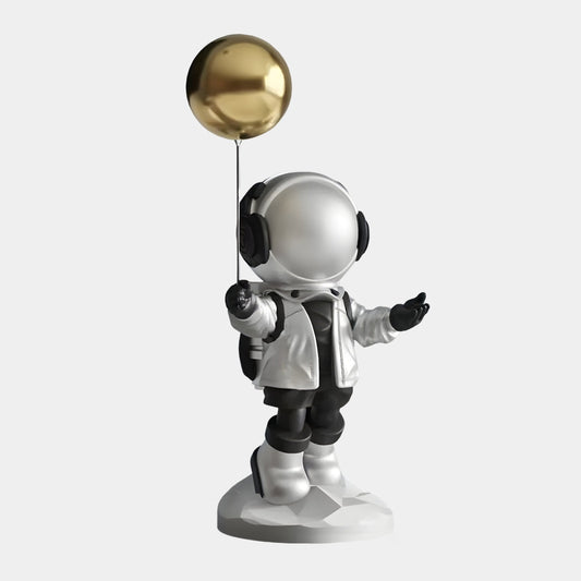 Kleine Lunar Silver Astronaut Ballonfigur - 42 cm