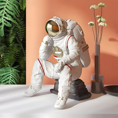 Kleine Nova Weiße Astronaut Denker Figur - 43 cm