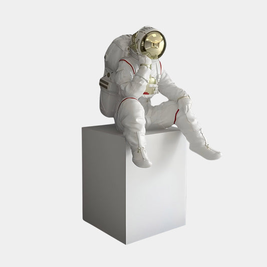 Kleine Nova Weiße Astronaut Denker Skulptur - 65cm