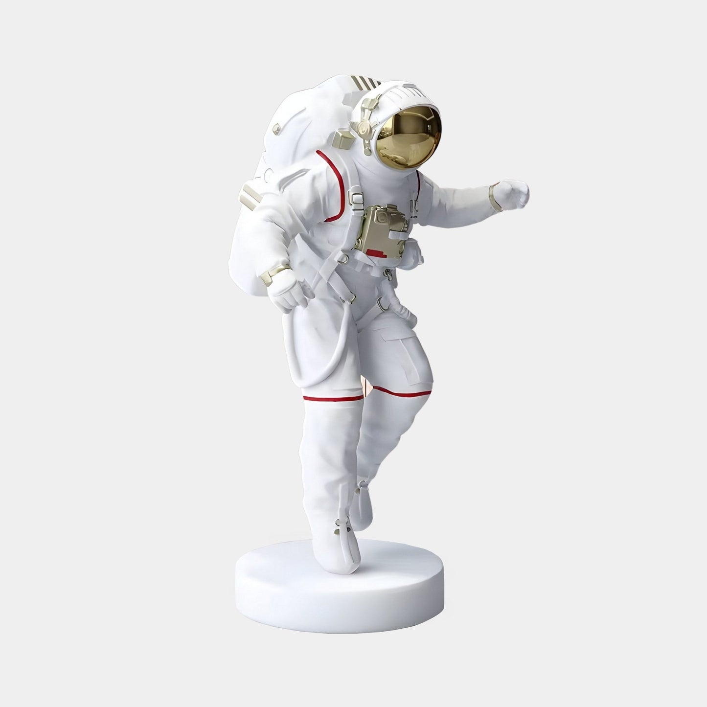 Kleine weiße Weltraum-Astronauten-Explorer-Skulptur - 63 cm