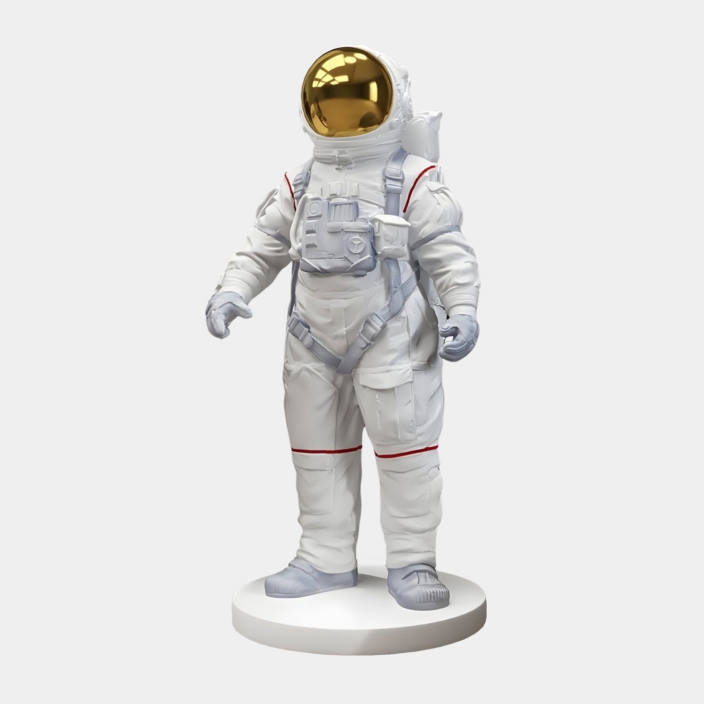 Kleine Weiße Weltraum-Astronauten-Stehskulptur - 58 cm
