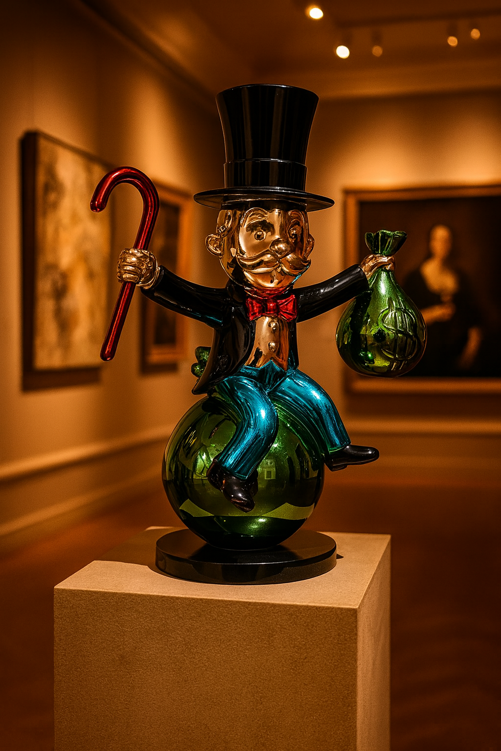 Monopoly Sitzt auf $ Tasche™